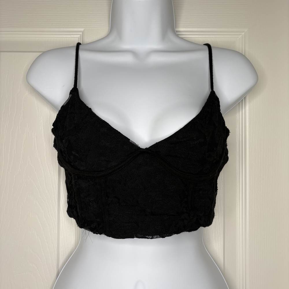 BP Black Lace Detail Bralette Size Medium - Picture 1 of 5
